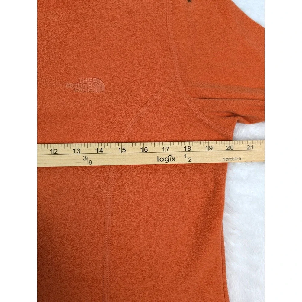 The North Face 1/4 Zip Women's L‎ Pull Over Fleece Orange Light Weight *Read
